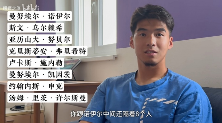 乐鱼体育平台-18岁时与拜仁签约，刘邵子洋：和诺伊尔之间隔着8个人，甚至更多